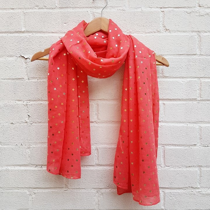 coral scarf